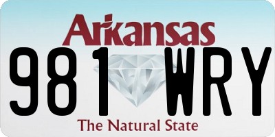 AR license plate 981WRY