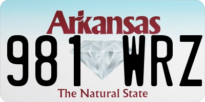 AR license plate 981WRZ
