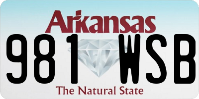 AR license plate 981WSB