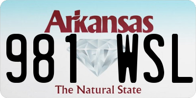 AR license plate 981WSL