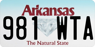 AR license plate 981WTA
