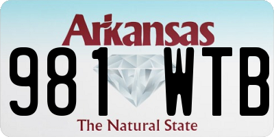 AR license plate 981WTB