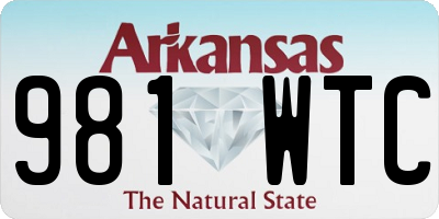 AR license plate 981WTC