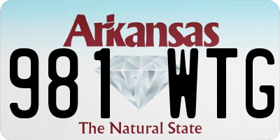 AR license plate 981WTG