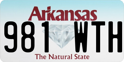 AR license plate 981WTH