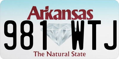 AR license plate 981WTJ