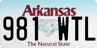 AR license plate 981WTL
