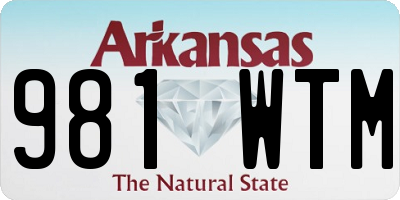 AR license plate 981WTM