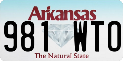 AR license plate 981WTO