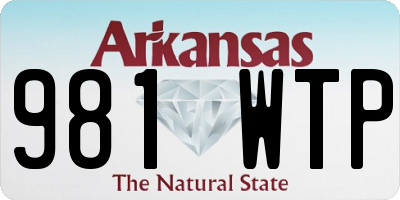 AR license plate 981WTP