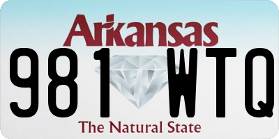 AR license plate 981WTQ