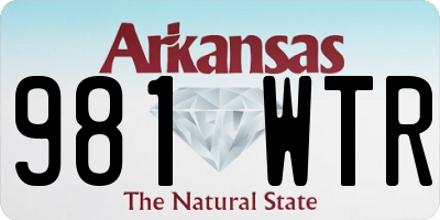 AR license plate 981WTR