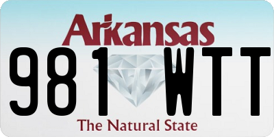 AR license plate 981WTT