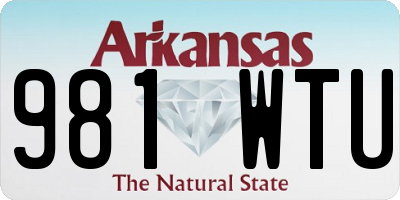 AR license plate 981WTU