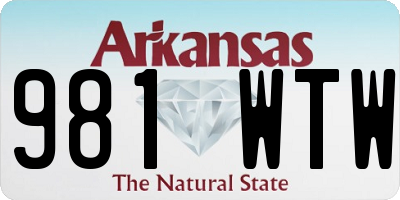 AR license plate 981WTW