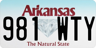 AR license plate 981WTY