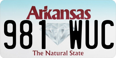 AR license plate 981WUC