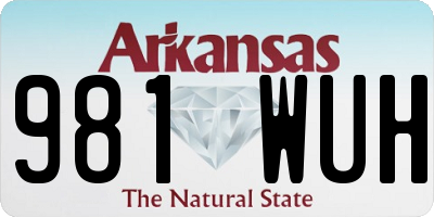 AR license plate 981WUH