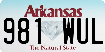 AR license plate 981WUL