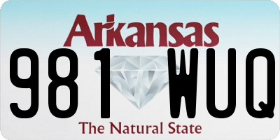 AR license plate 981WUQ