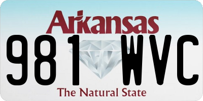 AR license plate 981WVC