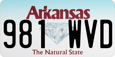 AR license plate 981WVD