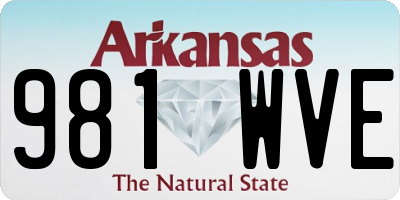 AR license plate 981WVE