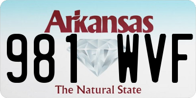 AR license plate 981WVF