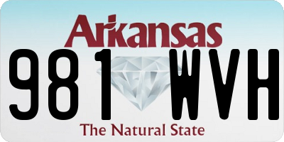 AR license plate 981WVH