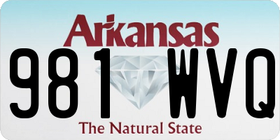 AR license plate 981WVQ