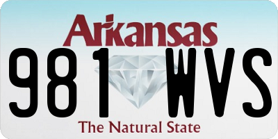 AR license plate 981WVS