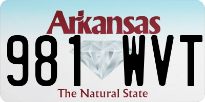 AR license plate 981WVT