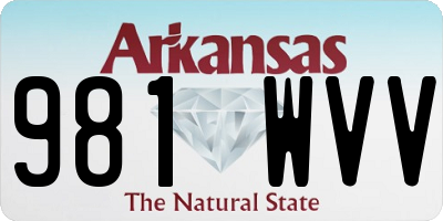 AR license plate 981WVV