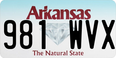 AR license plate 981WVX