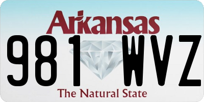 AR license plate 981WVZ