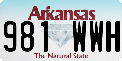 AR license plate 981WWH