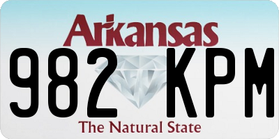 AR license plate 982KPM