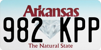 AR license plate 982KPP