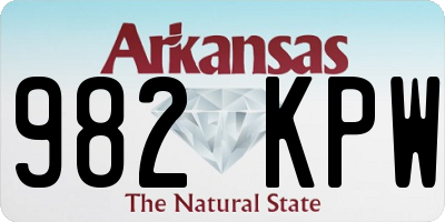 AR license plate 982KPW