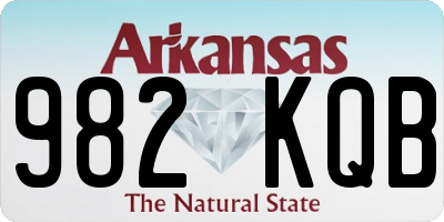 AR license plate 982KQB