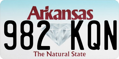 AR license plate 982KQN