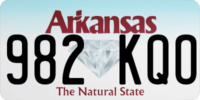 AR license plate 982KQO