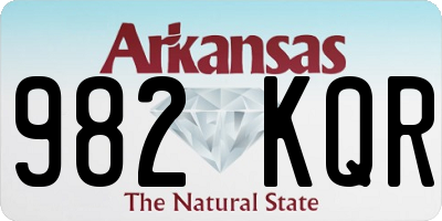 AR license plate 982KQR