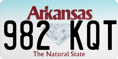 AR license plate 982KQT