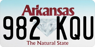 AR license plate 982KQU