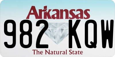 AR license plate 982KQW