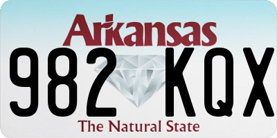 AR license plate 982KQX