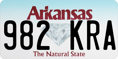 AR license plate 982KRA