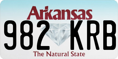 AR license plate 982KRB