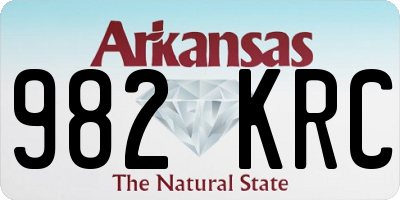 AR license plate 982KRC